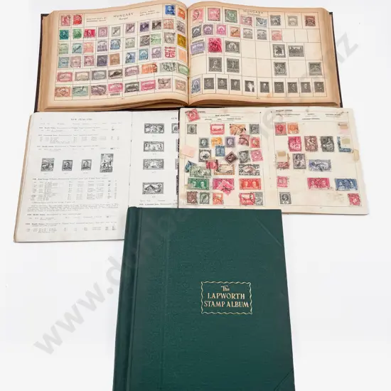 Vintage Unused Loose Page Stamp Album with Two Vintage Albums (few stamps) and catalogue