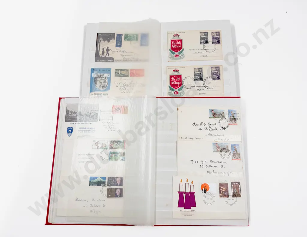 Two Albums NZ FDC's Pre-decimal and Early Decimal Image 1++