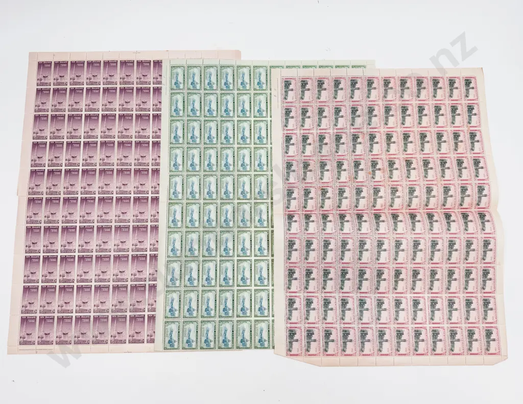 Full Sheets Christchurch and Otago Anniversaries (9) still in original tissues Image 1++