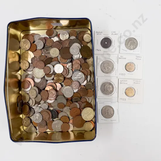 Qty NZ Pre-Decimal and Decimal Coinage with Pacific Islands Canada Australia