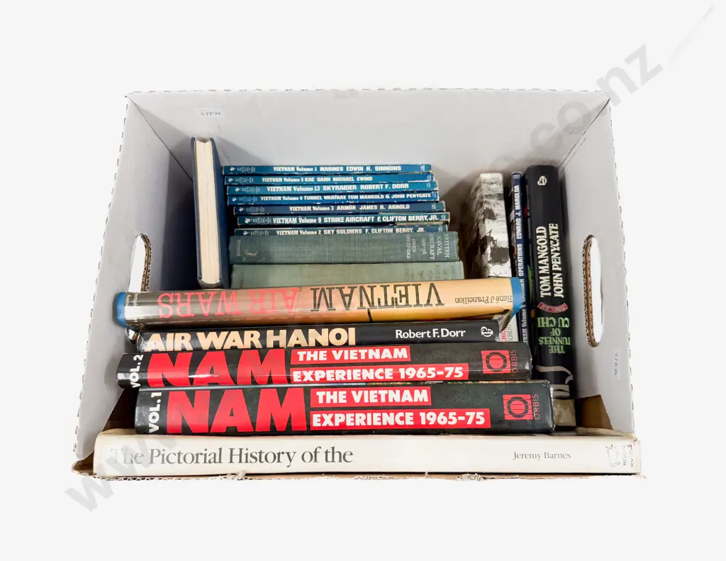Box of Assorted Vietnam War Reference Books Etc Image 1++
