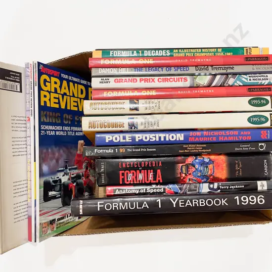 Quantity of Assorted Formula 1 Reference Books