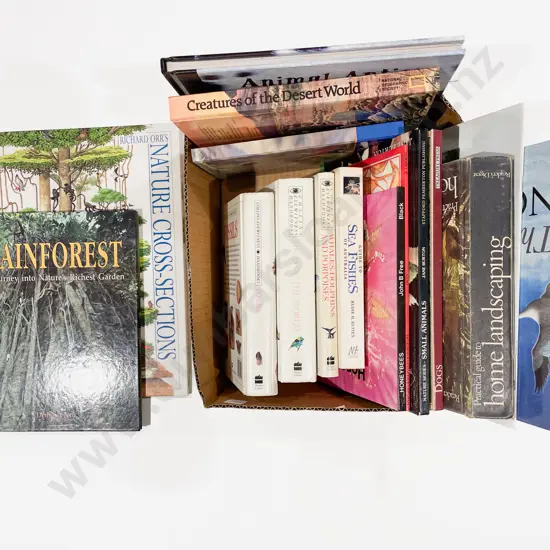 Boxed Quantity of Assorted Natural Science Reference Volumes