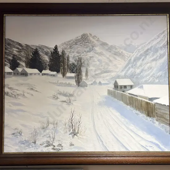 Peter Kemp - Snowy Landscape - Oil on Board