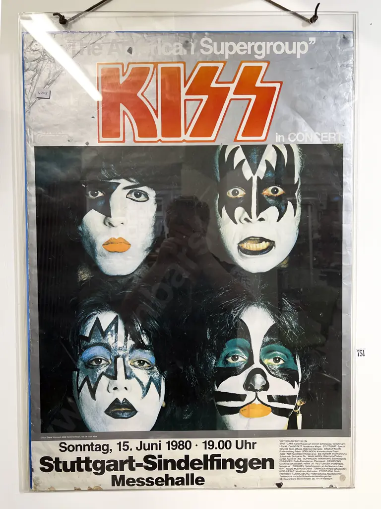 KISS in Concert Poster (German) Mounted in Perspex Image 1++