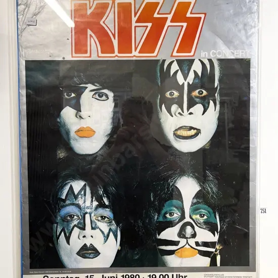 KISS in Concert Poster (German) Mounted in Perspex