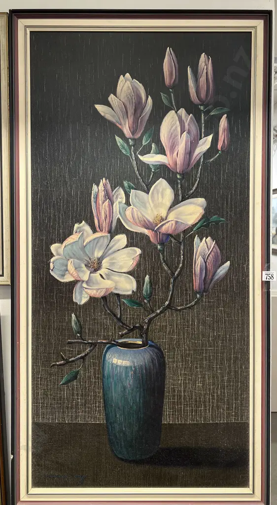 Vladimir Tretchikoff - "Pink Magnolias - Vintage Print Image 1++