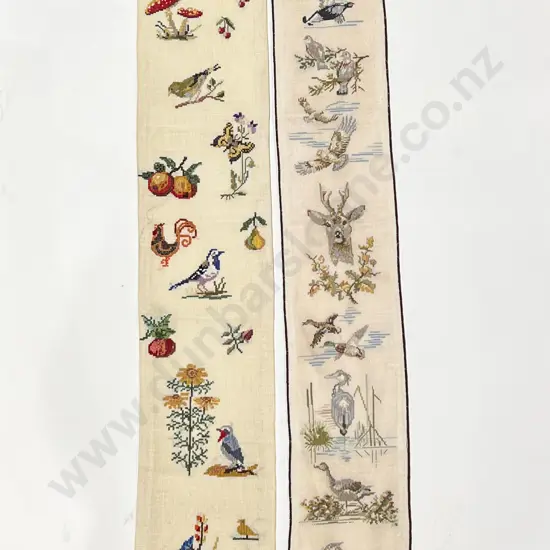 Two Needlepoint Bell Pulls