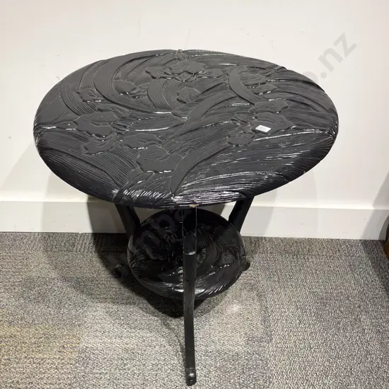 Japanese Ebonised Arts & Crafts Two-Tier Centre Table
