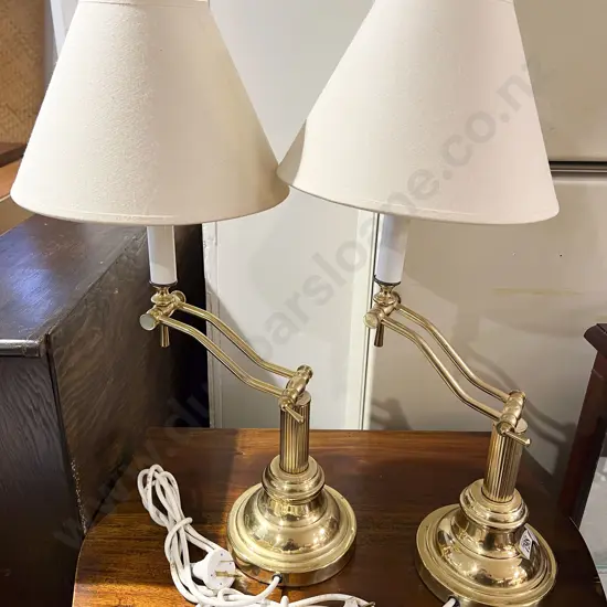 Pair of Brass Table Lamps