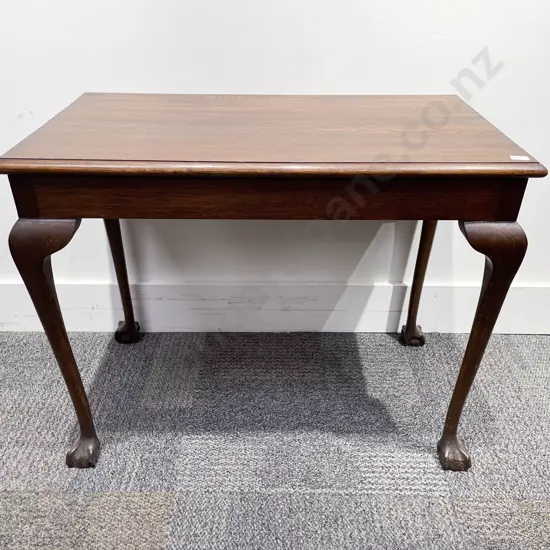 Oak Claw & Ball Foot Side Table together with Oak Stool