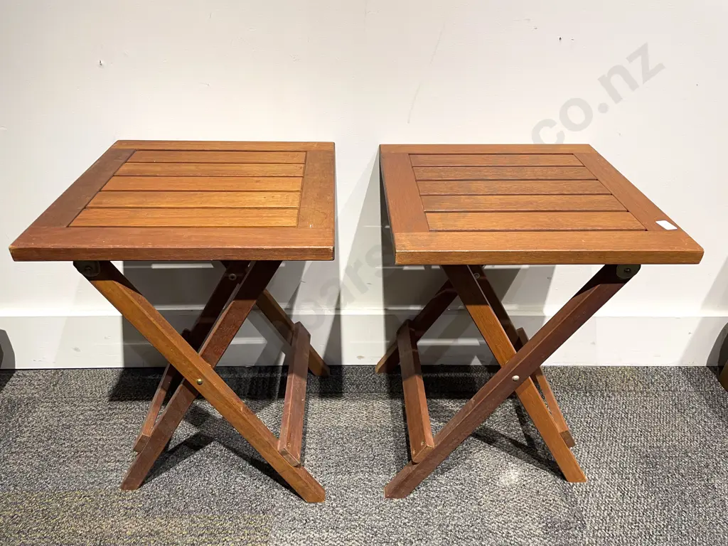 Pair of Folding Picnic Tables Image 1++