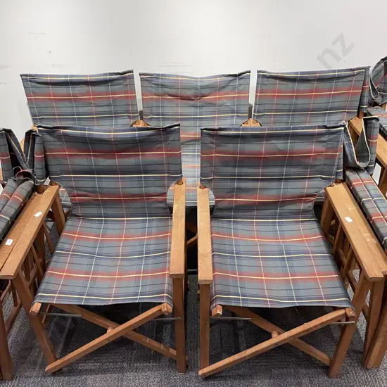 Eight Folding Deck Chairs