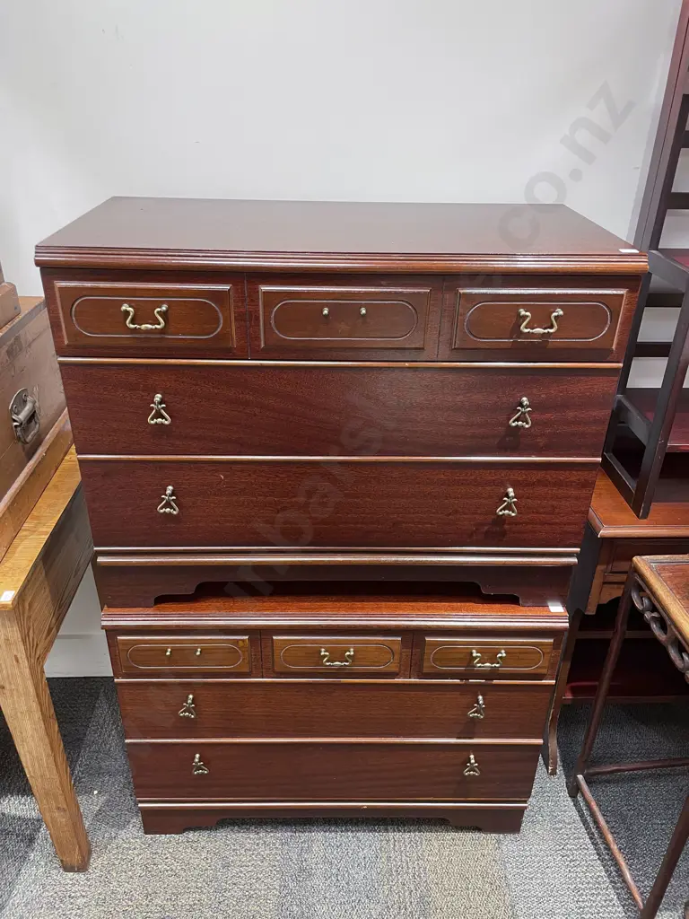 Pair of Mahogany Bedroom Chests Image 1++