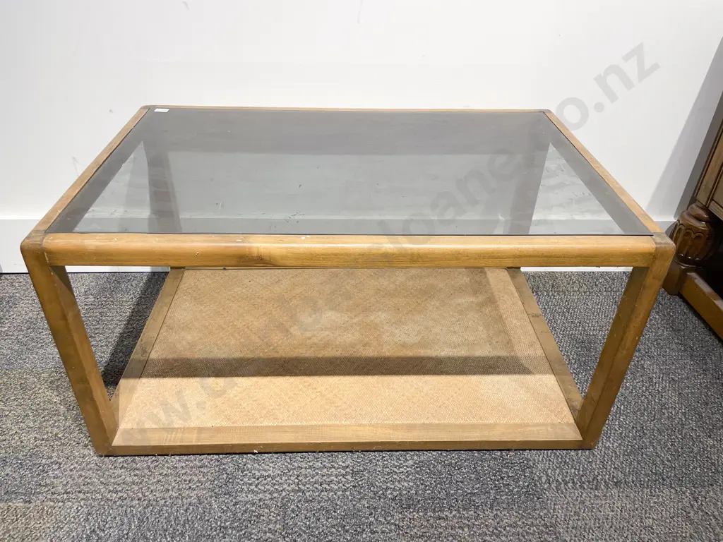 Two-Tier Glass Top Coffee Table Image 1++