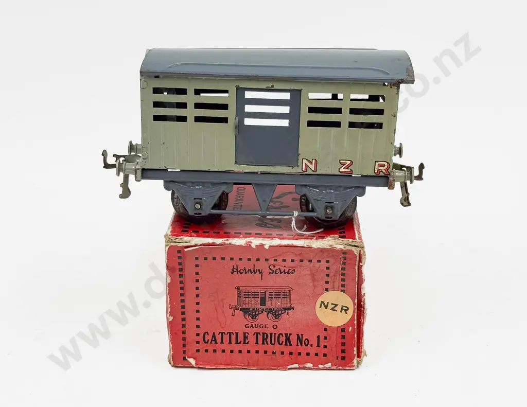 Part Boxed Hornby Series Cattle Truck No1 NZR Image 1++