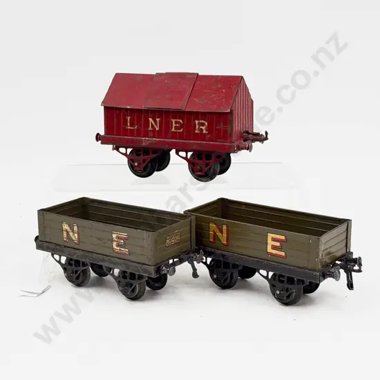Hornby Series LNER Cement Wagon and Two NE No1 Open Wagons