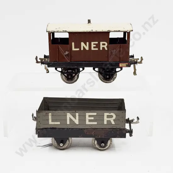 Hornby Series LNER No1 Brake Van and Early Meccano Marked Open Wagon