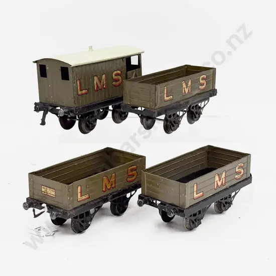 Hornby Series LMS Brake Van and Three No1 Open Wagons