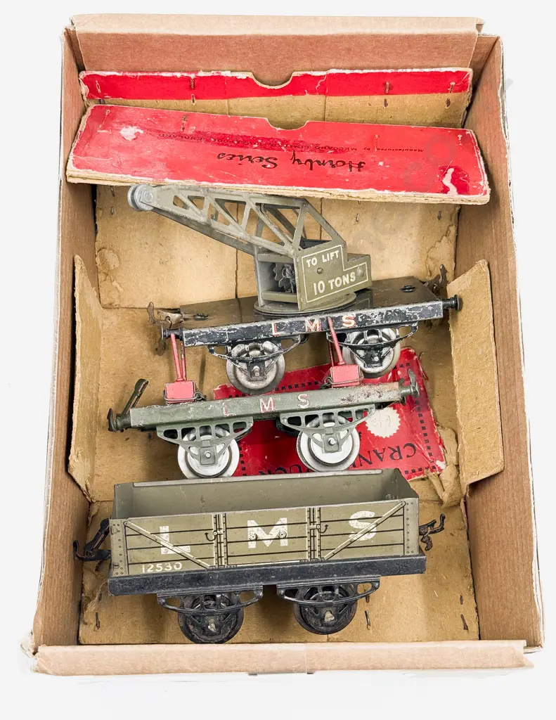 Hornby Series Part Boxed LMS Crane Truck Timber Wagon and No1 Open Wagon Image 1++