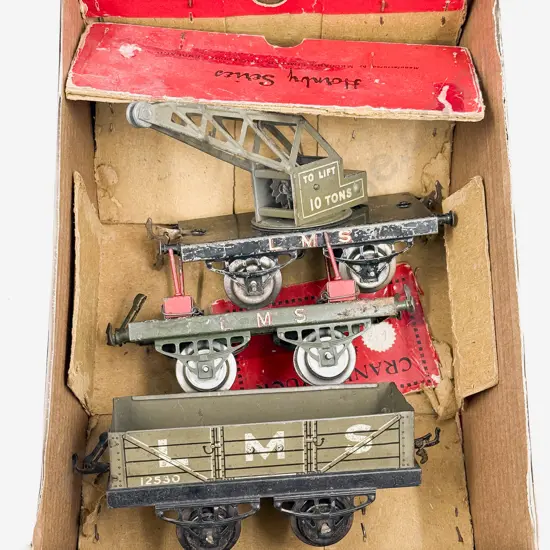 Hornby Series Part Boxed LMS Crane Truck Timber Wagon and No1 Open Wagon