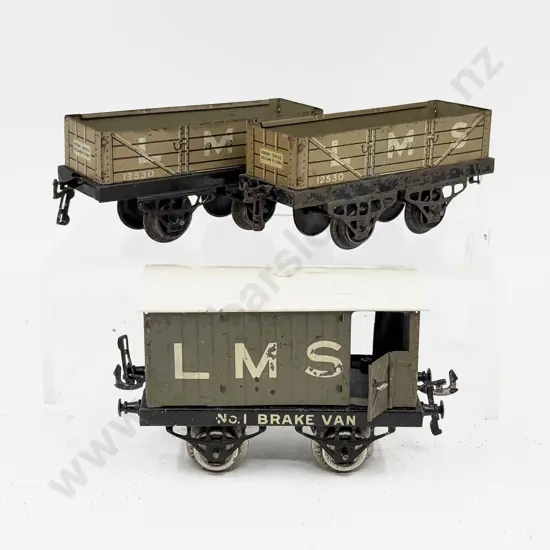 Hornby Series LMS No1 Brake Van and Two No1 Open Wagons