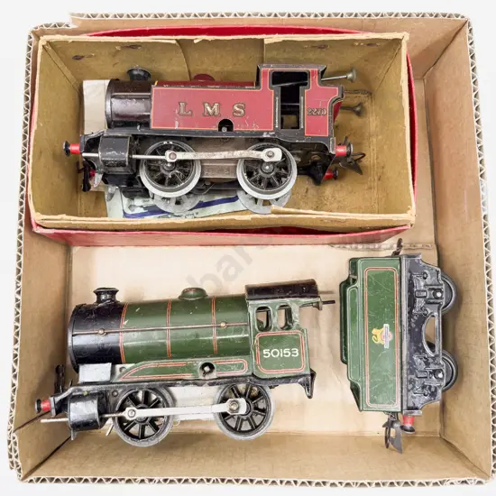 Hornby Boxed No101 Tank Locomotive LMS and Type 51 Locomotive & Tender 50153 BR green