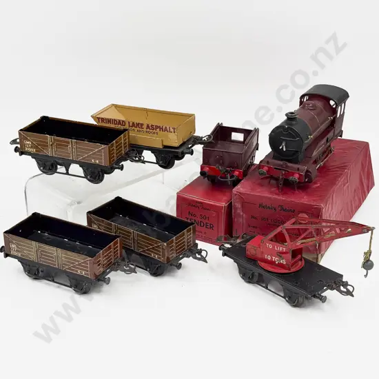 Hornby Part Boxed 501 LMS Locomotive 5600 with Tender and Five Rolling Stock Wagons