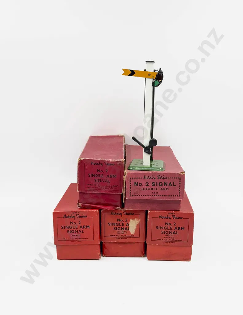 Hornby Boxed Five No2 Single Arm Signals Image 1++