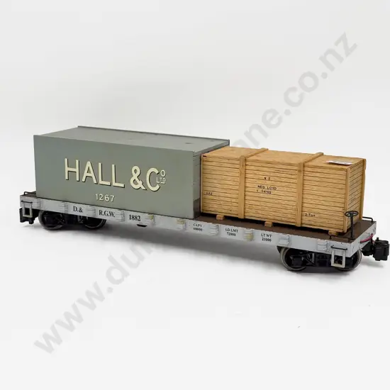 LGB Gauge 1/G Scale D&RGW Stake Flat Car with Electric Modification