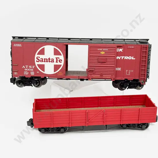 Aristo Craft Trains and Other Gauge 1/G Scale Shell Tank with Two Box Cars and Open Wagon