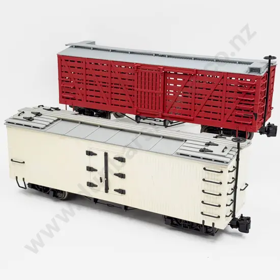 Bachmann Gauge 1/G Scale Three Box Cars with Hopper Van and Log Truck