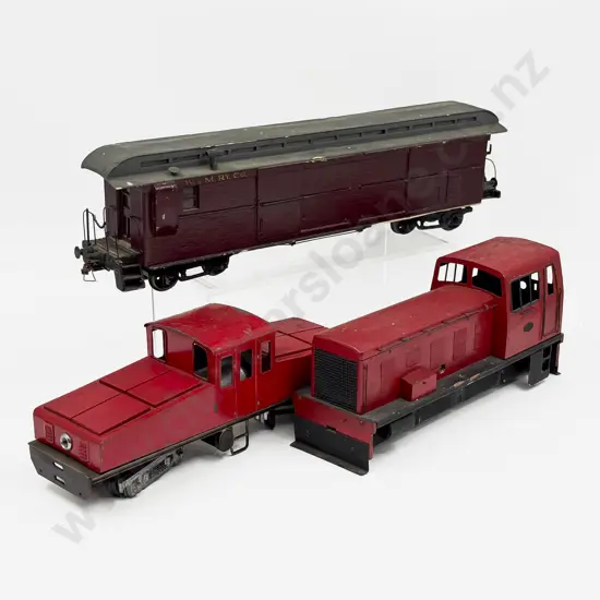 Ken Cassells Scratch Built O Gauge Vintage NZ Railway Guard/Baggage Coach with Uncompleted Vans