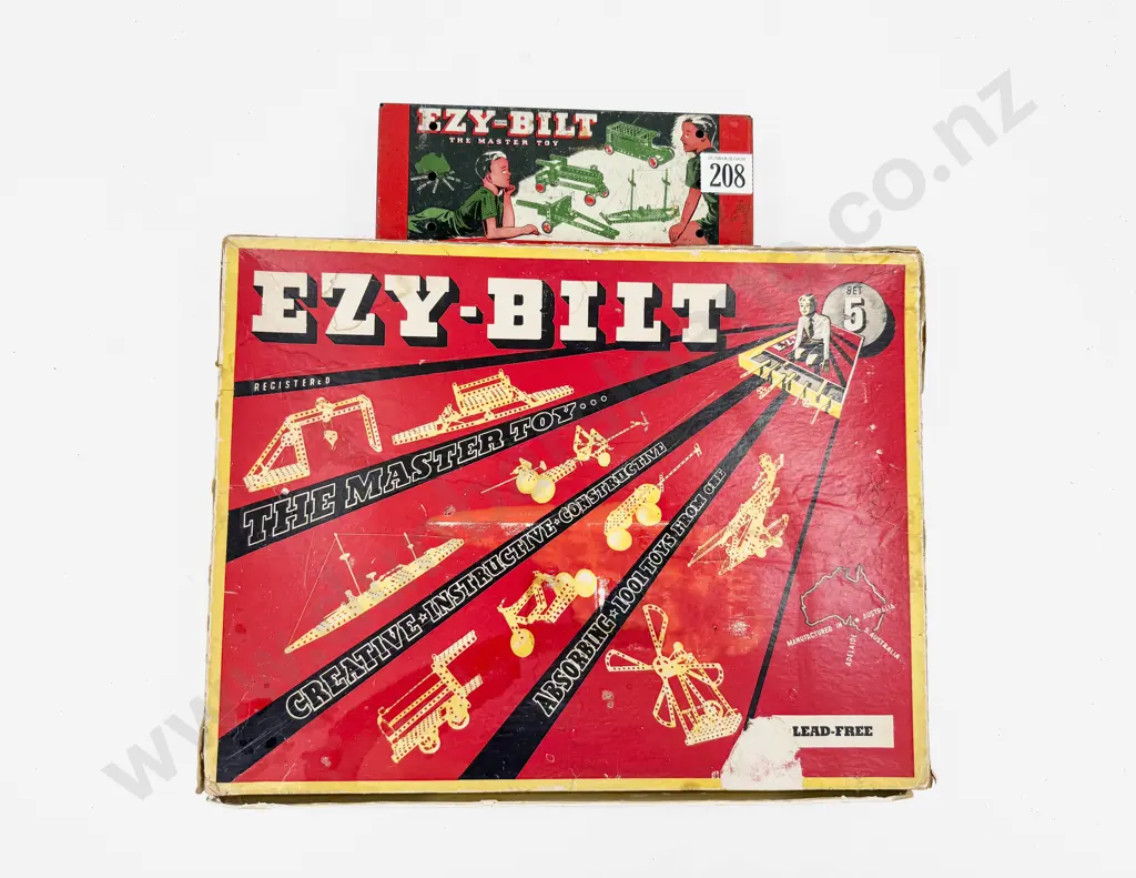 C1960 Ezy-Bilt Set No5 in Fitted Card Box with Booklet Set 1 to 5 and NoO Tin Box Image 1++