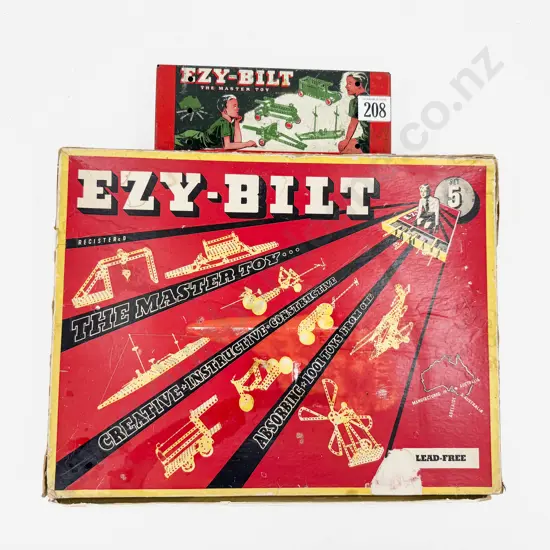 C1960 Ezy-Bilt Set No5 in Fitted Card Box with Booklet Set 1 to 5 and NoO Tin Box