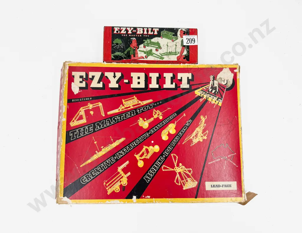 C1960 Ezy-Bilt Set No5 in Card Box with Booklet Set 1 to 5 and NoO Tin Box Image 1++