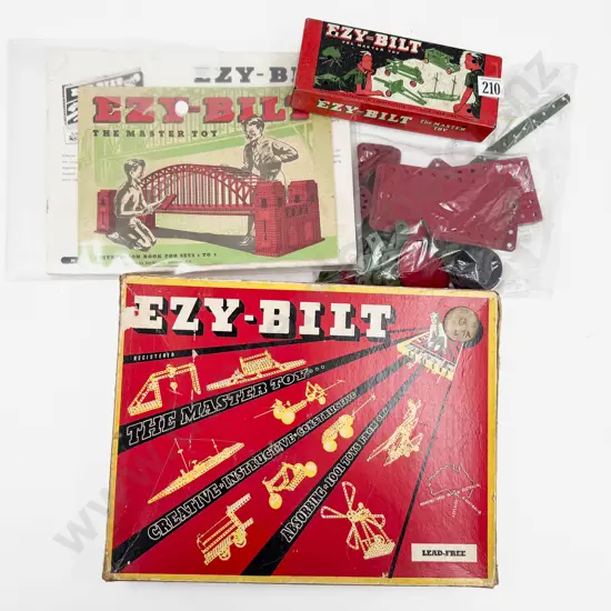 C1960 Ezy-Bilt Set No6A & 7A Fitted in Card Box with Booklets NoO Tin Box & Small Qty Meccano