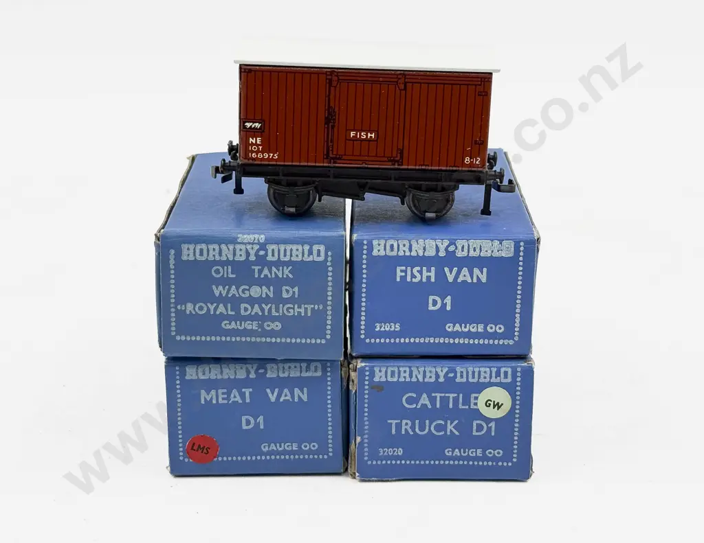 Hornby Dublo Boxed Four Rolling Stock Wagons - fine condition Image 1++