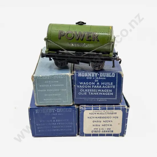 Hornby Dublo Boxed Four Rolling Stock Wagons - play worn