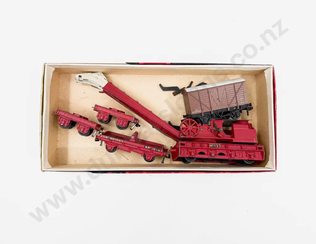 Hornby Dublo Unboxed 4620 Breakdown Crane Complete with 12T Goods Van Image 1++