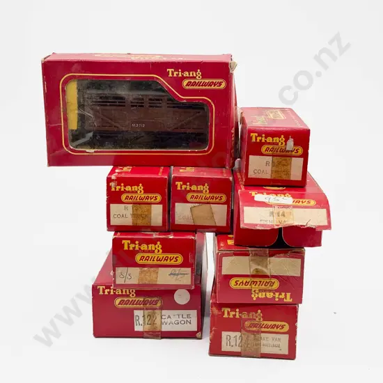 Triang Railways Boxed Nine Rolling Stock Wagons