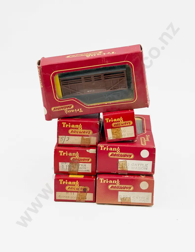 Triang Railways Boxed Seven Short Base Rolling Stock Wagons Image 1++