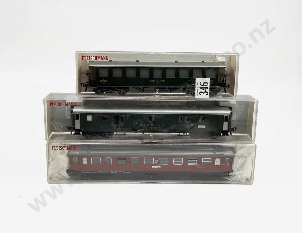 Fleischmann HO Gauge As New SBB CFF Three Passenger Coaches Image 1++