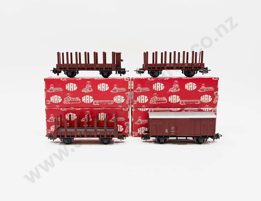 HAG HO Gauge As New SBB CFF Swiss Railway Four Rolling Stock Wagons Image 1++