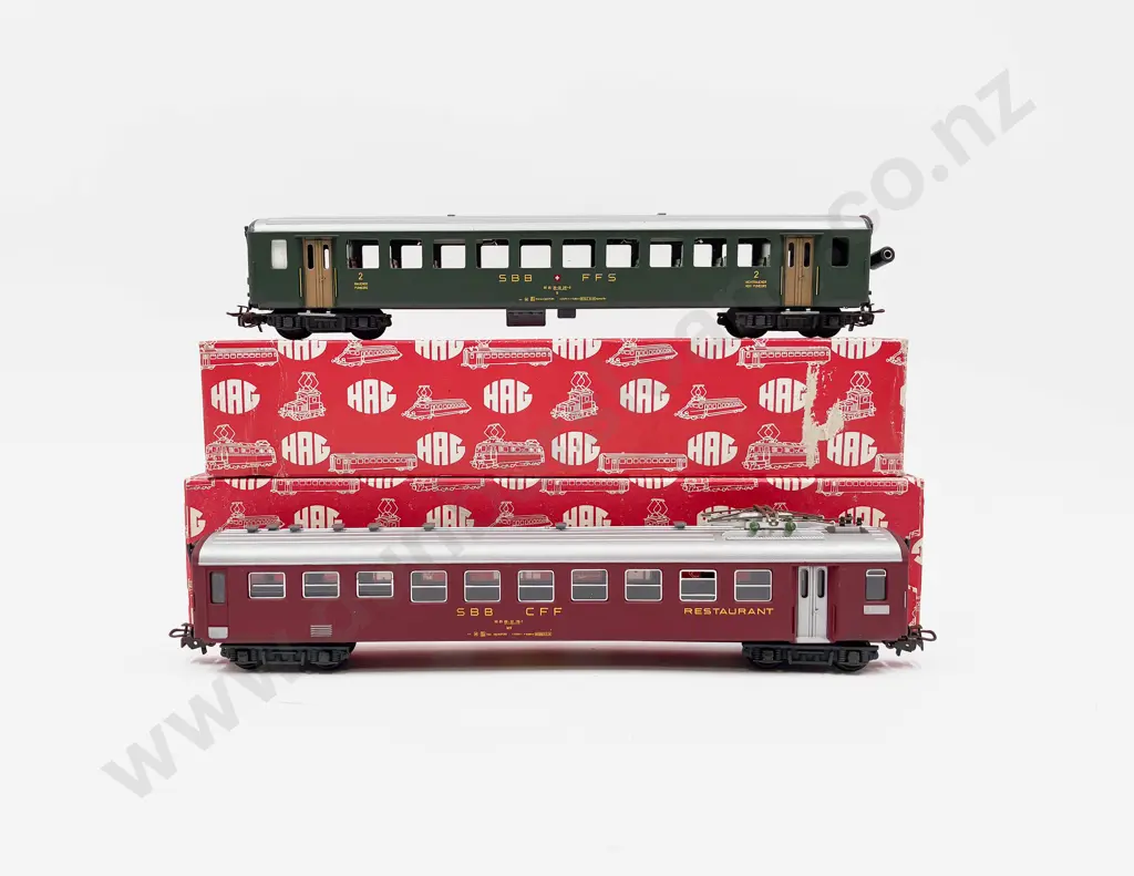 HAG HO Gauge As New SBB FFS Railway Two Coaches Image 1++