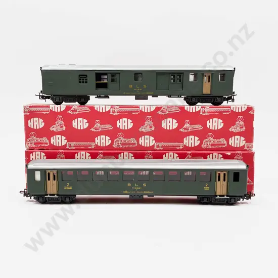 HAG HO Gauge As New BLS Swiss Railway Two Coaches