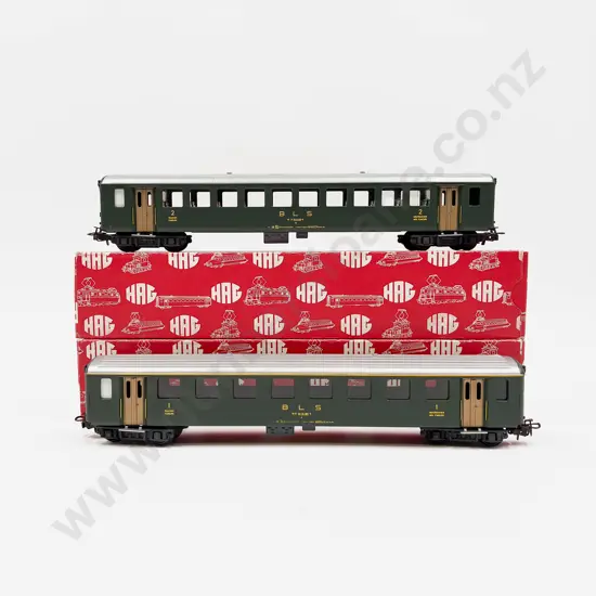 HAG HO Gauge As New BLS Swiss Railway Two Coaches