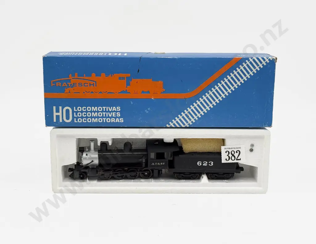 Fratesch HO Old Time Steam Locomotive and Tender AT&SF 623 Image 1++