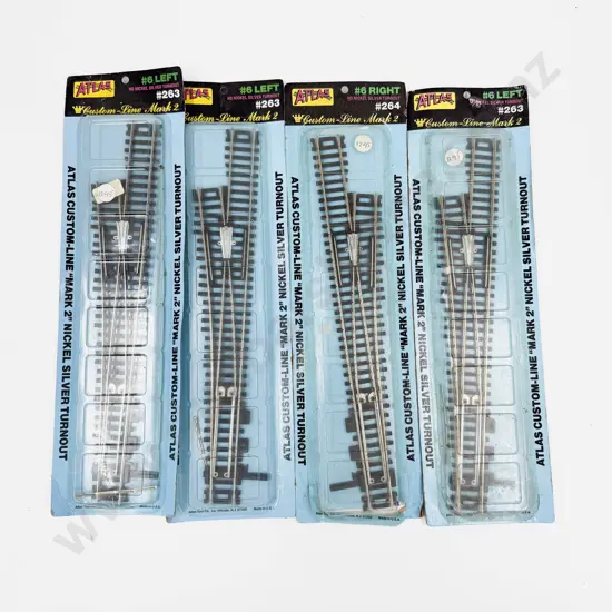 Altas HO 12 As New Long Length Track Pieces with Packeted Left and Right Turnouts x2sets