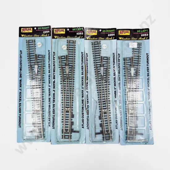 Altas HO 12 As New Long Length Track Pieces with Packeted Left and Right Turnouts x2sets